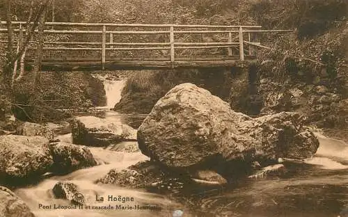 Postcard Belgium la Hoegne Pont Leopold