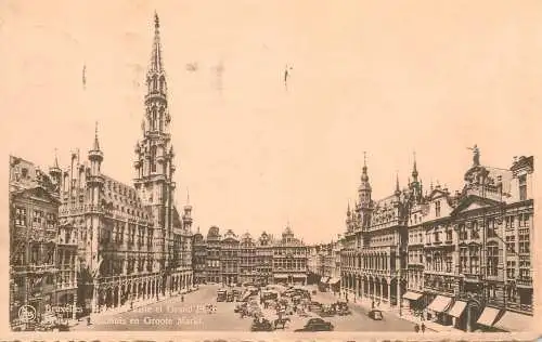 Postcard Belgium Bruxelles grand place