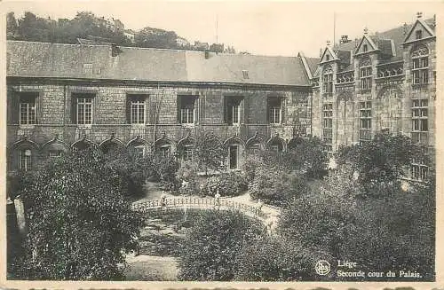 Postcard Belgium Liege second cour du Palais