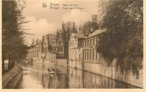 Postcard Belgium Brugge palais du Franc