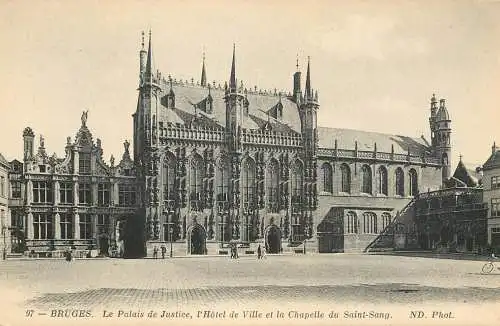 Postcard Belgium Brugge justice palace