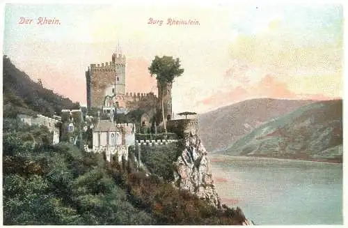 AK Viele Grusse vom schonen Rhein - Burg Rheinstein