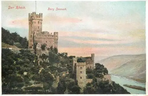 AK Viele Grusse vom schonen Rhein - Burg Sooneck