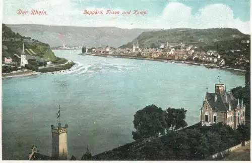AK Viele Grusse vom schonen Rhein - Boppard