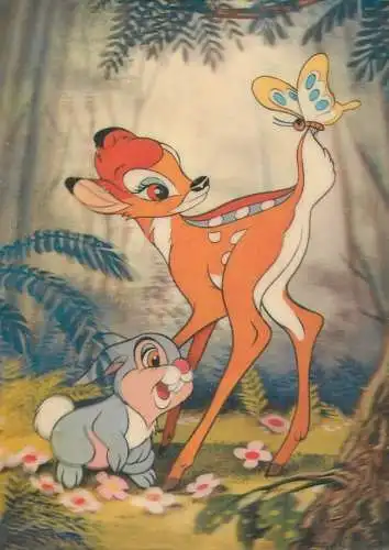 Bambi and his friend Thumper illustration