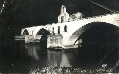 Postcard France Avignon pont St. Benezet