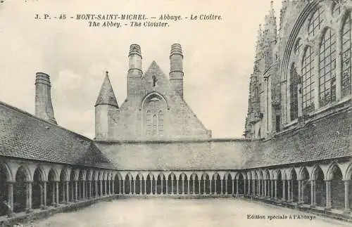 Postcard France Mont Saint Michel abbaye