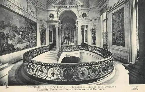 Postcard France Chantilly castle