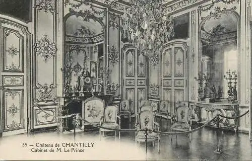 Postcard France Chantilly castle