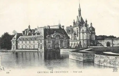 Postcard France Chantilly castle