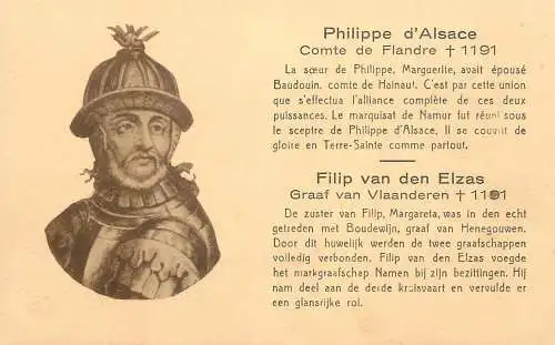 Postcard France Philippe d' Alsace