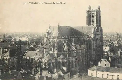 Postcard France Troyes cathedrale