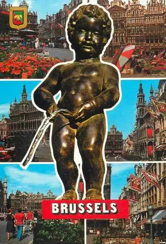 Belgium Brussels multi views postcard