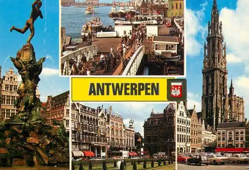 Antwerpen multi views postcard