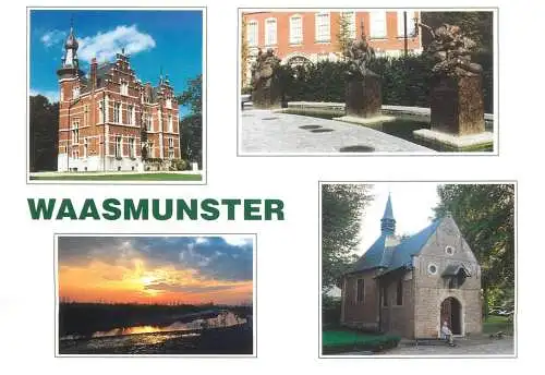 Postcard > Europe > Belgium > East Flanders > Waasmunster multi views
