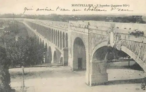 Postcard France Montpellier aqueduct