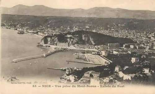 Postcard France Nice Mont Boron