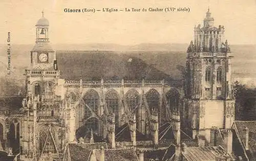 Postcard France Gisors church
