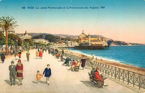 Postcard France Nice promenade