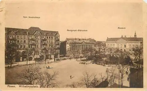 Postcard Poland Posen Wilhelmsplatz