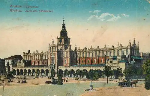 Postcard Poland Krakow sukiennice