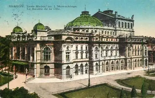 Postcard Poland Krakow theatre
