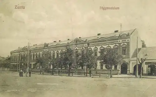 Postcard Serbia Zenta fogymnazium