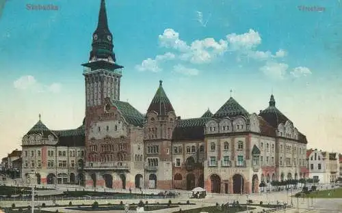 Postcard Serbia Szabadka Varoshaza