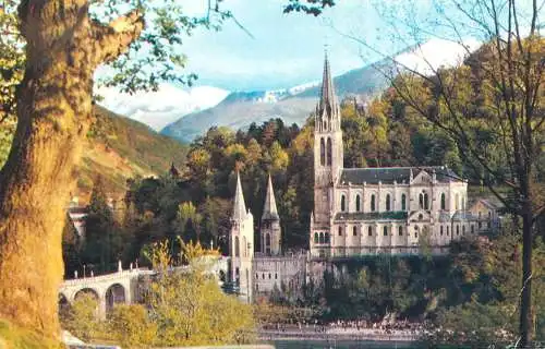 France Lourdes La Basilique et Pic du Jer