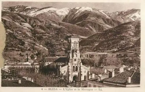 Algeria Blida Eglise & la Montagne