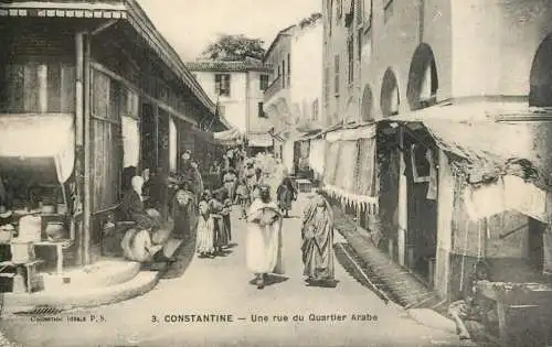 Algeria Constantine une rue du Quartier Arabe types and scenes