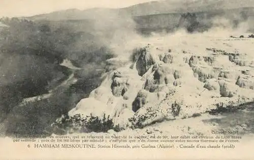 Algeria Hammam Meskoutine Station Hivernale pres Guelma, Cascade d'eau chaude