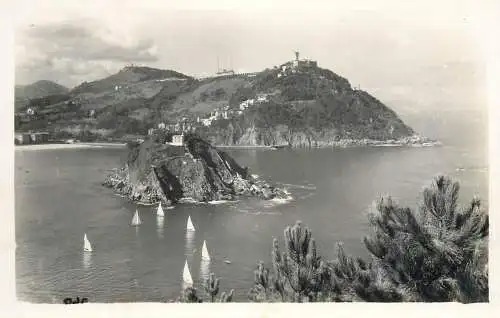 Spain San Sebastian Isla Santa Clara y Monte Igueldo