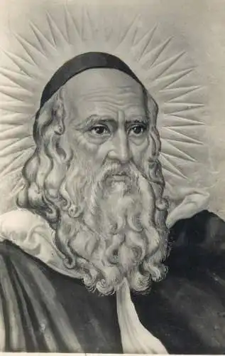 Spain Palma de Mallorca Ramon Llull  Escritor, filósofo, místico, misionero. Fragmento de un retablo de Pedro Barceló.