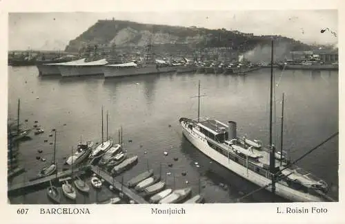 Spain Barcelona Montjuich harbour view