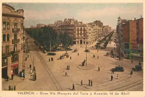 Spain Valencia Gran Via Marques  del Turia y Avenida 14 de Abril
