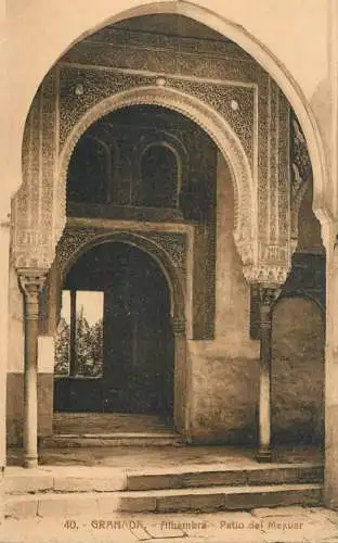 Spain Granada Alhambra Patio de Mexuar