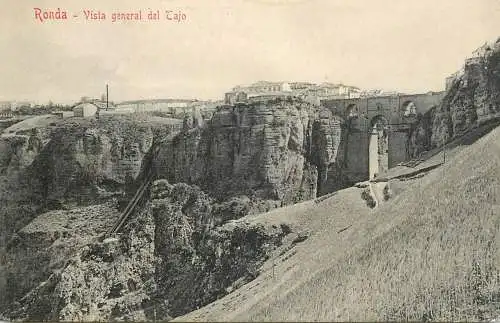Spain Ronda Malaga Tajo vista general