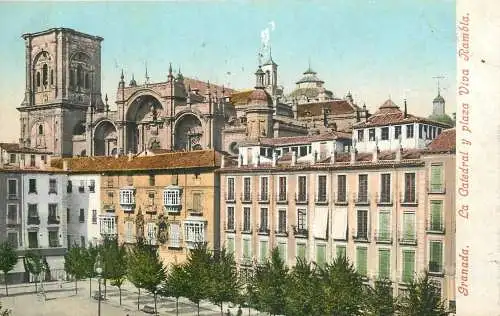 Spain Granada Catedral y Plaza Viva Rambla