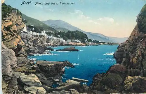 Italy Nervi (Genova area) panorama verso Capolungo