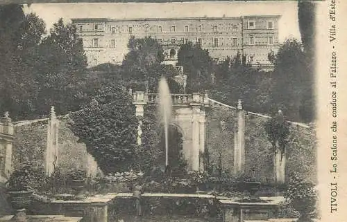 Italy Tivoli Lo Scalone che conduce al Palazzo