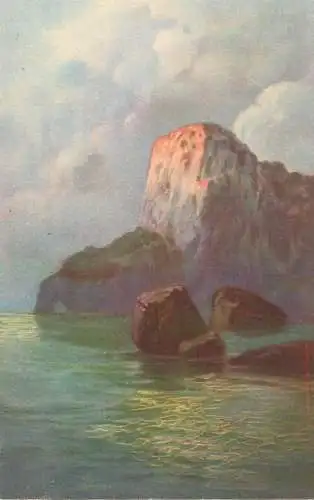 Sea landscape, rocks, evening aspect place to identify