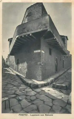 Italy Pompei Lupanare con Balcone