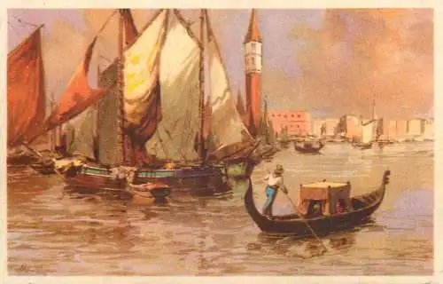 Italy Venezia signred illustration