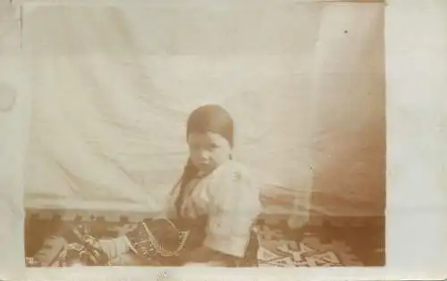 Romania children portraits souvenir photo postcard 1929