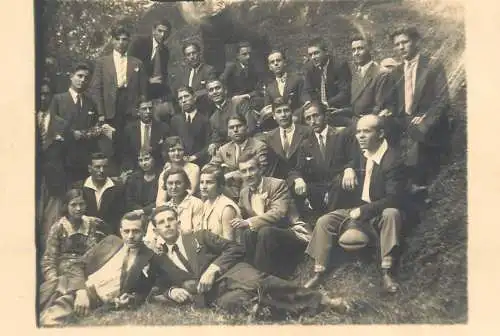 Romania school prom students 1932 Studentika Foto-AK