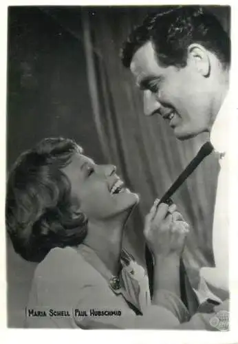 Actors souvenir photo Maria Schell / Paul Hubschmid