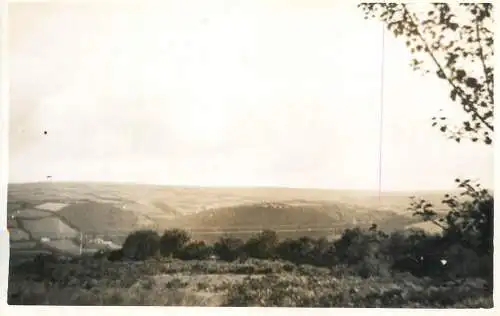 Real photo postcard place to identify hill landscape