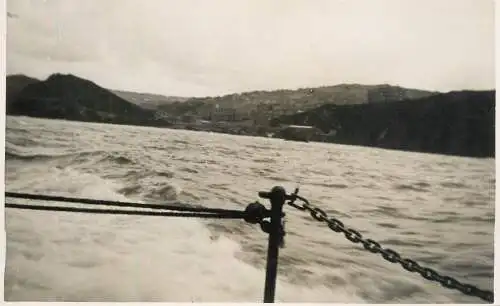 Real photo postcard place to identify river ship cruise