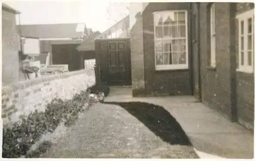 Real photo postcard place to identify courtyard